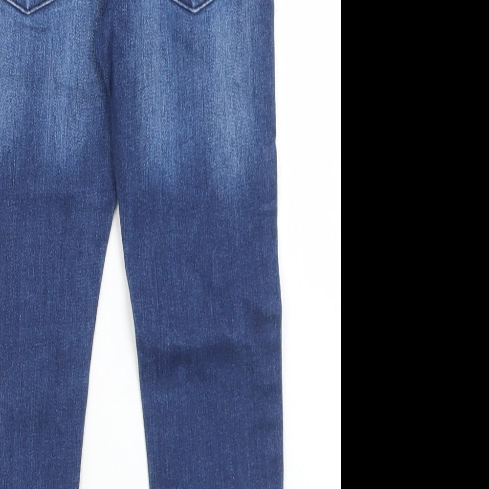NEXT Boys Blue  Cotton Skinny Jeans Size 3-4 Years  Regular Drawstring