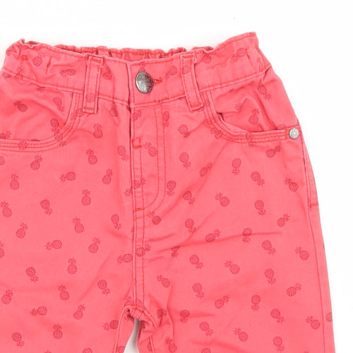 Dunnes Stores Boys Pink Geometric Cotton Chino Shorts Size 3-4 Years  Regular  - Pineapple Print