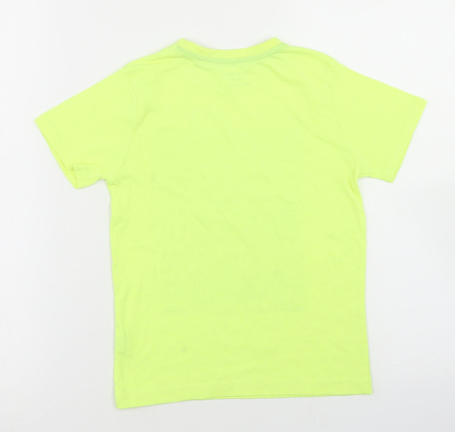 Primark Boys Yellow  Polyester Basic T-Shirt Size 6-7 Years Crew Neck  - Santa Monica