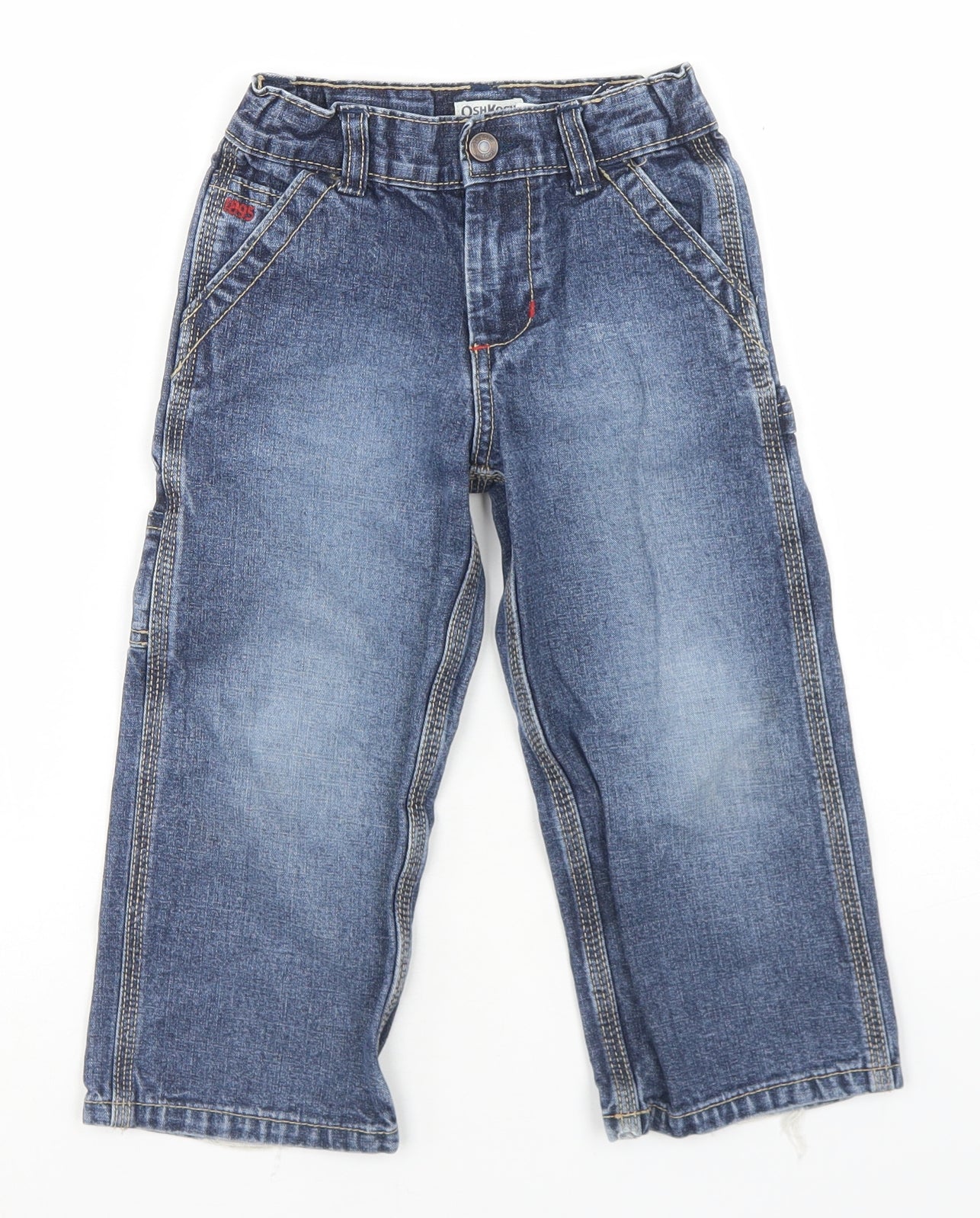 OshKosh B’gosh Boys Blue  Cotton Straight Jeans Size 3 Years  Regular Snap
