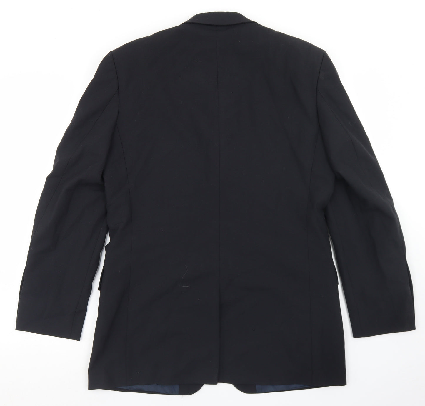 Jonathon Adams Mens Black  Polyester Jacket Blazer Size 38