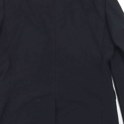 Jonathon Adams Mens Black  Polyester Jacket Blazer Size 38