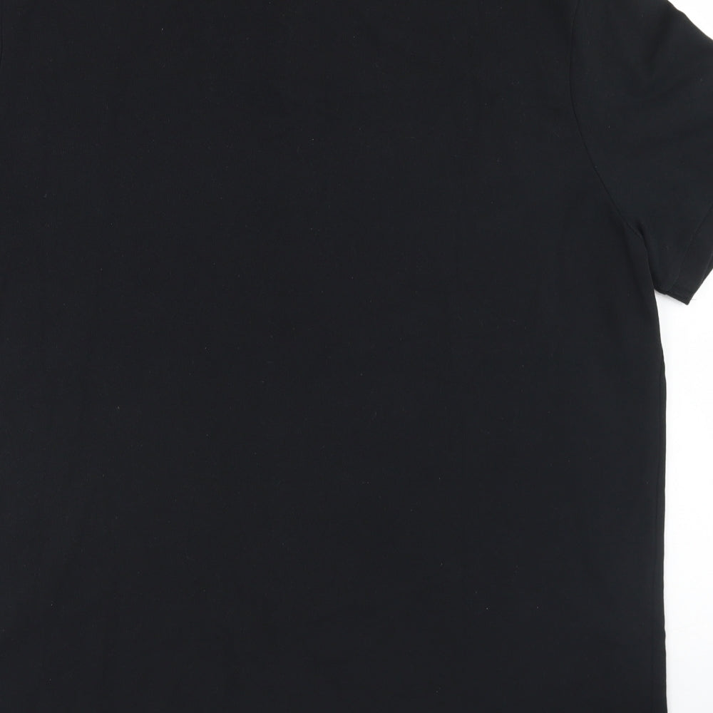 F&F Mens Black  Cotton  Polo Size 2XL Collared