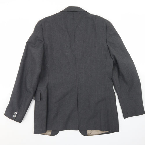 Jackson Mens Grey Plaid Polyester Jacket Blazer Size 36