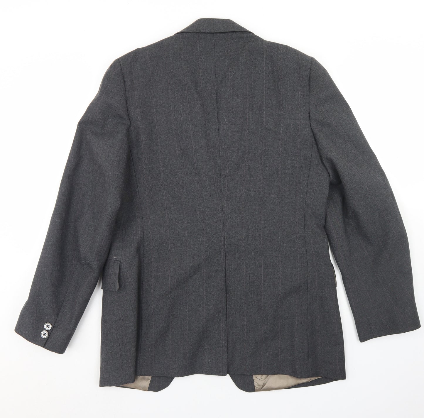 Jackson Mens Grey Plaid Polyester Jacket Blazer Size 36