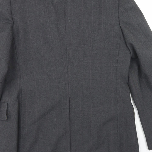 Jackson Mens Grey Plaid Polyester Jacket Blazer Size 36