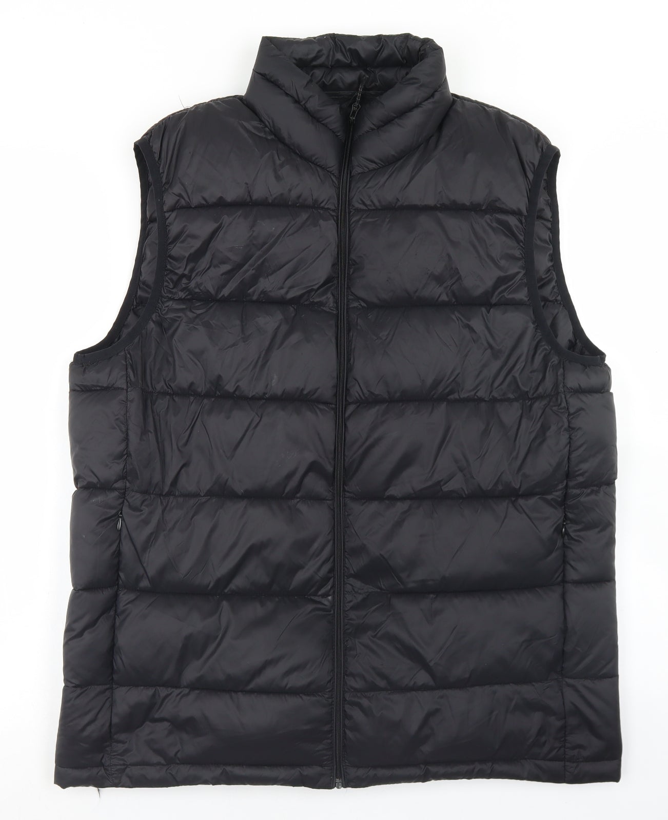 Dunnes Stores Mens Black   Gilet Coat Size L  Zip