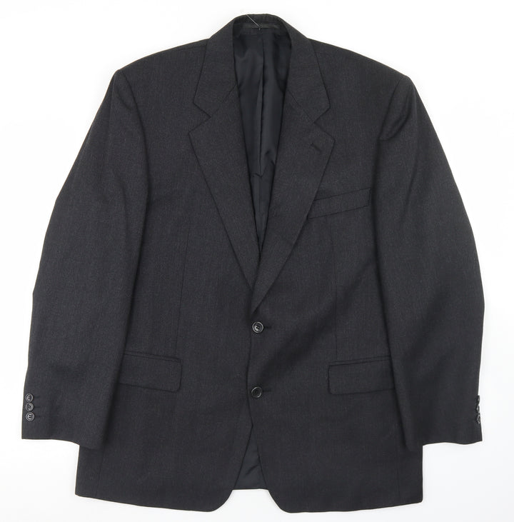 Greenwoods Mens Grey Wool Jacket Blazer Size 42