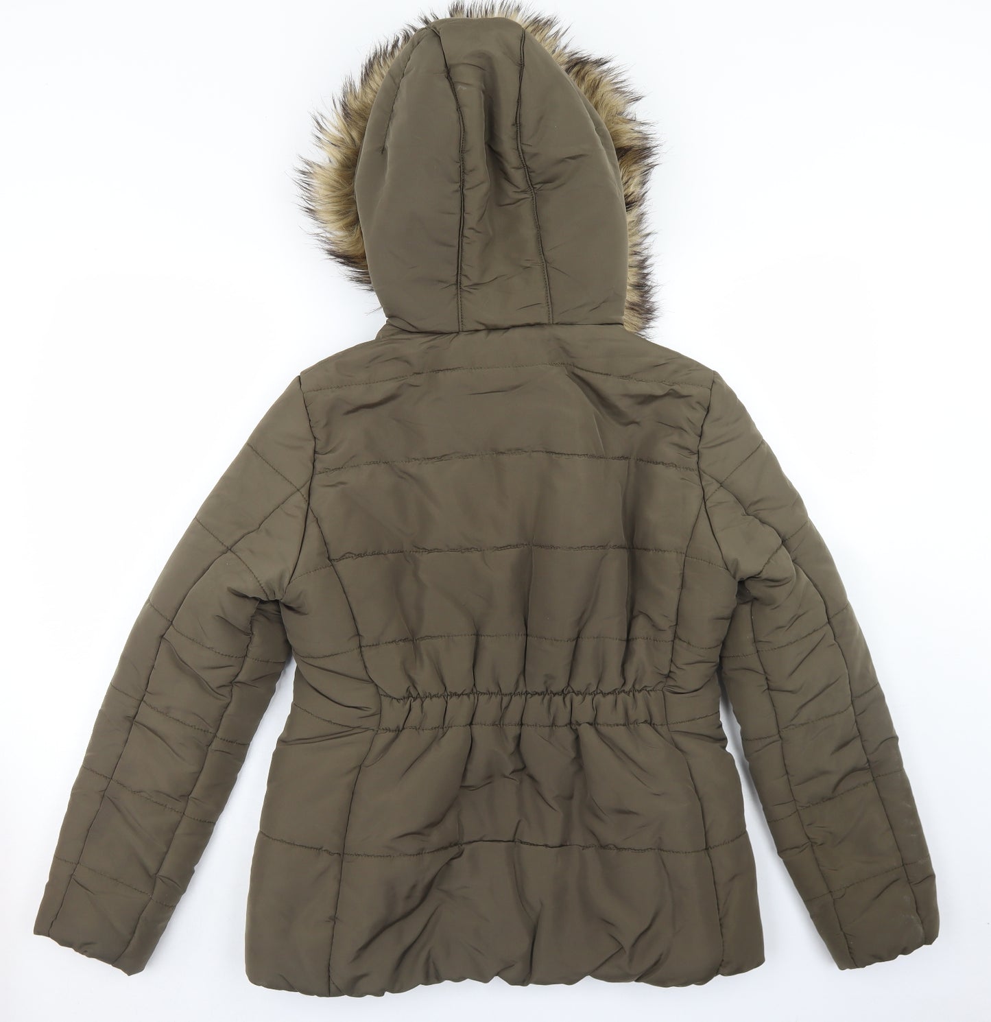 H&M Womens Green   Parka Coat Size 10  Zip