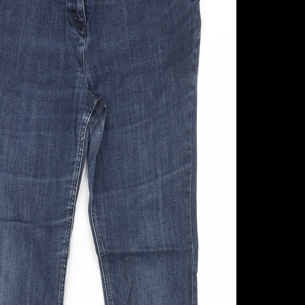 Per Una Mens Blue  Cotton Bootcut Jeans Size 18 L28 in Regular Button