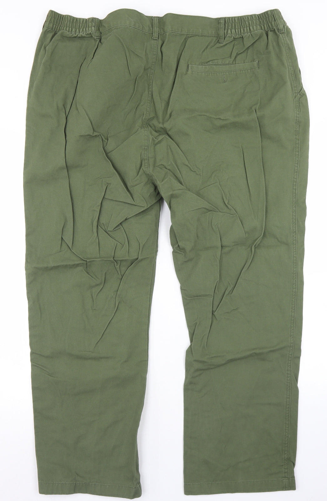 Cotton Traders Mens Green  Cotton Cargo Trousers Size 48 in L25 in Regular Button