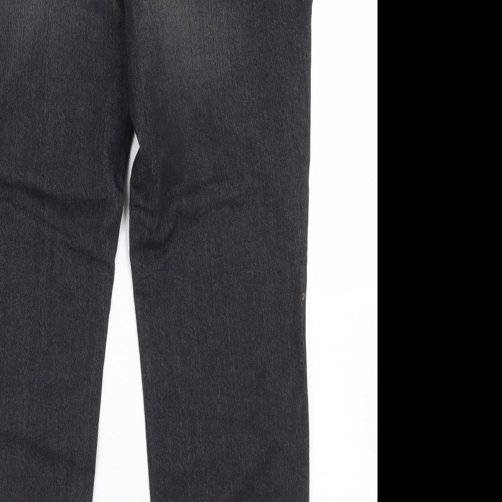 Robell Womens Black  Cotton Straight Jeans Size 18 L28 in Regular Button