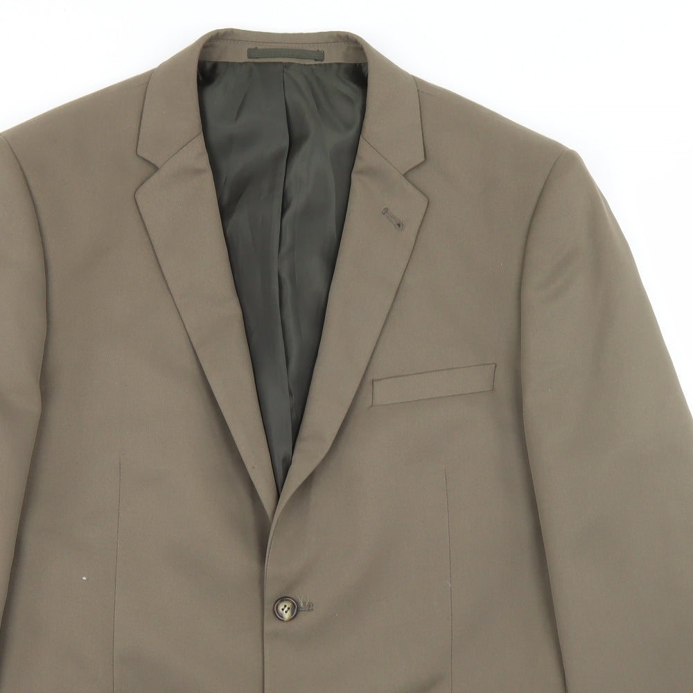 Jack Reid Mens Beige  Polyester Jacket Blazer Size 42