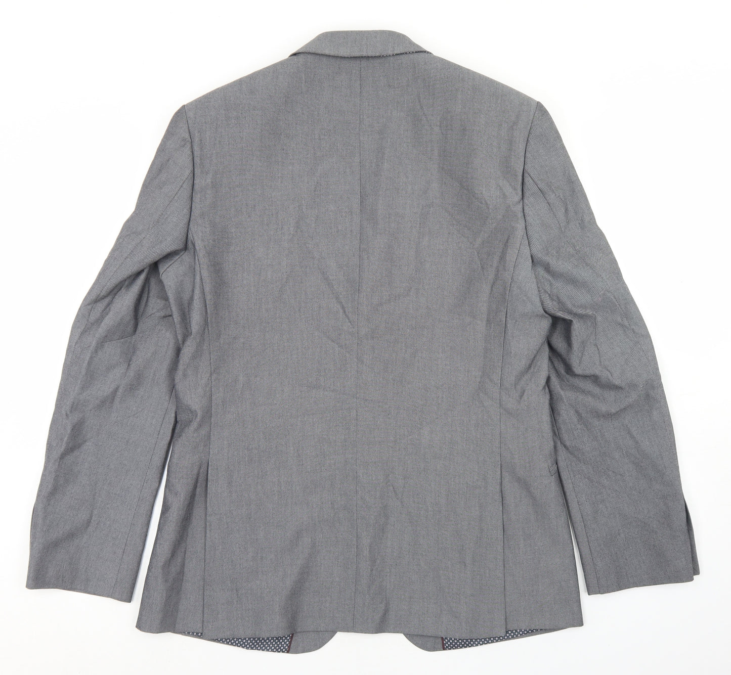 Limehaus Mens Grey  Polyester Jacket Blazer Size 40