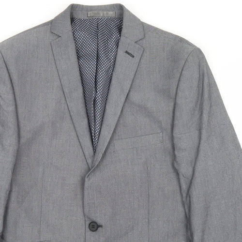 Limehaus Mens Grey  Polyester Jacket Blazer Size 40