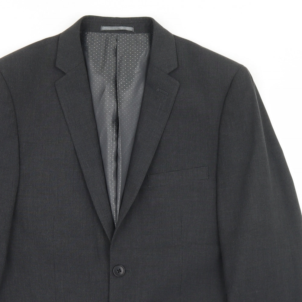 Tailor & Cutter Mens Grey  Polyester Jacket Blazer Size 38