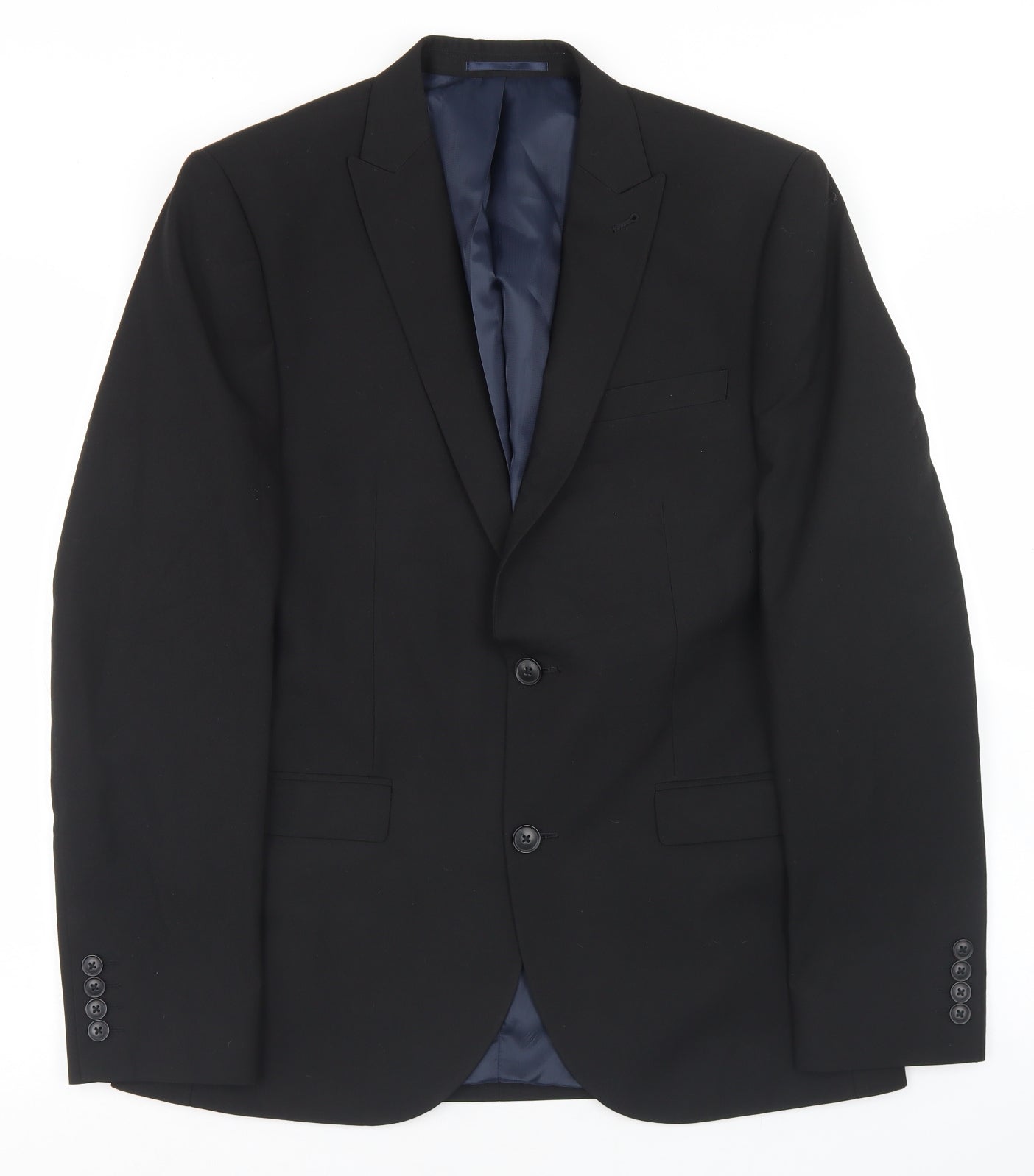 NEXT Mens Black  Polyester Jacket Blazer Size 40
