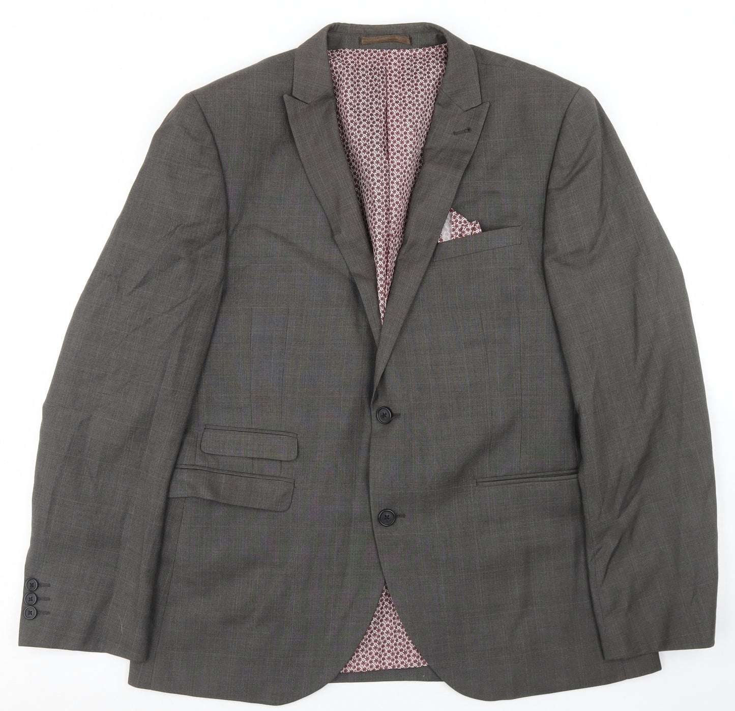 NEXT Mens Grey  Polyester Jacket Blazer Size 44