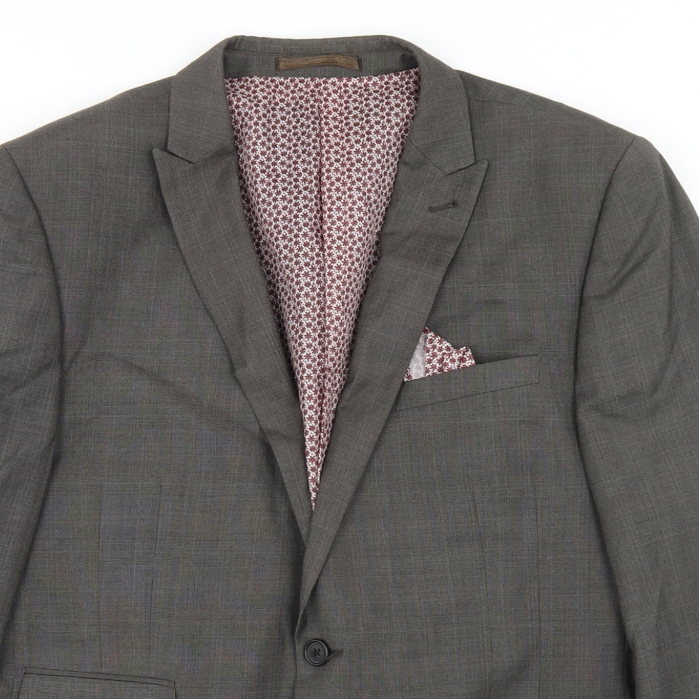 NEXT Mens Grey  Polyester Jacket Blazer Size 44