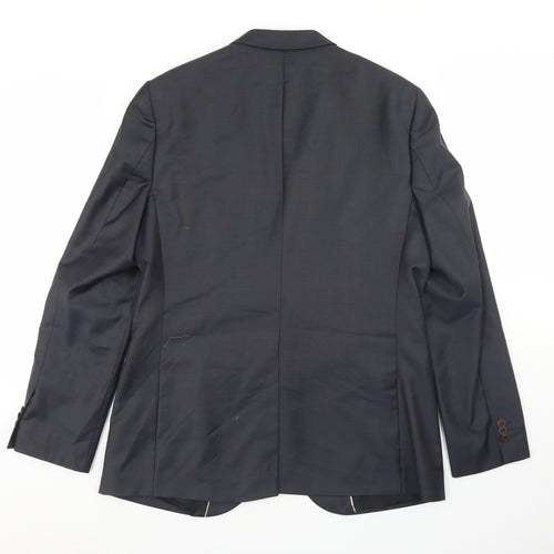 River Island Mens Blue  Wool Jacket Blazer Size 42