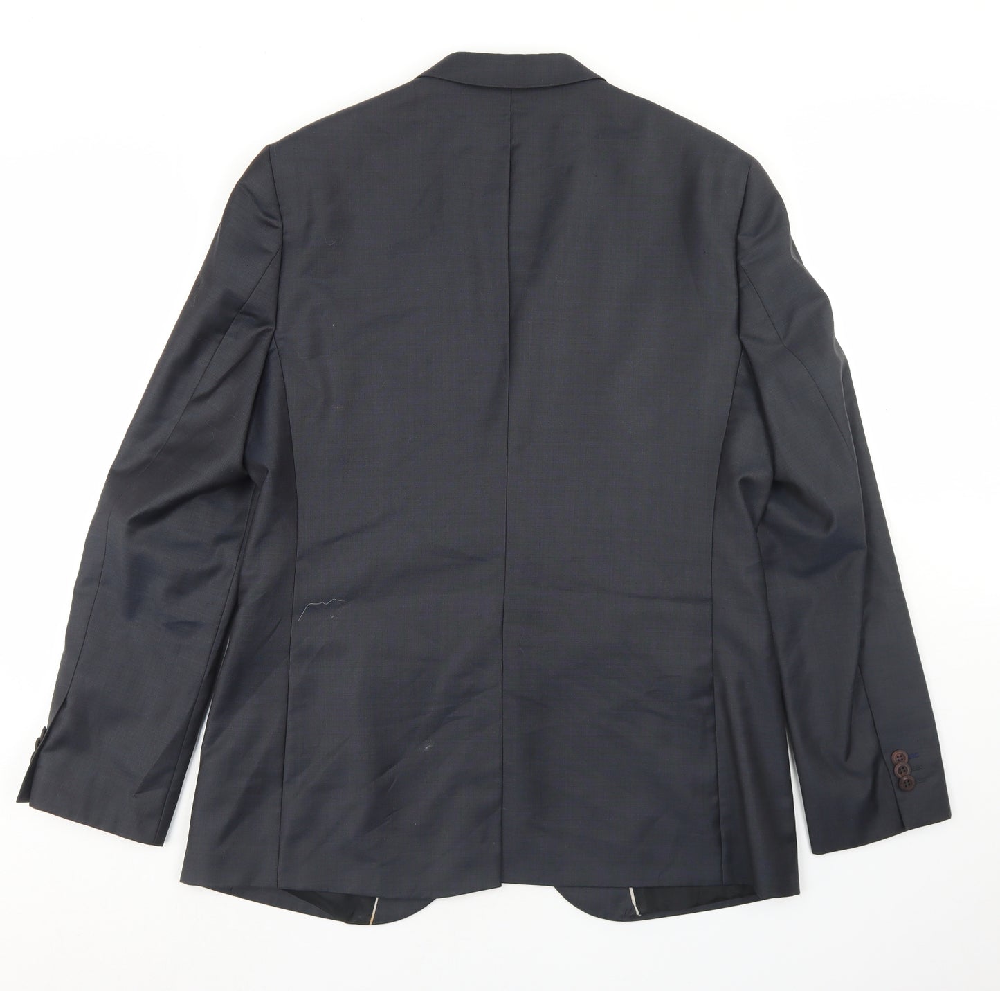 River Island Mens Blue  Wool Jacket Blazer Size 42