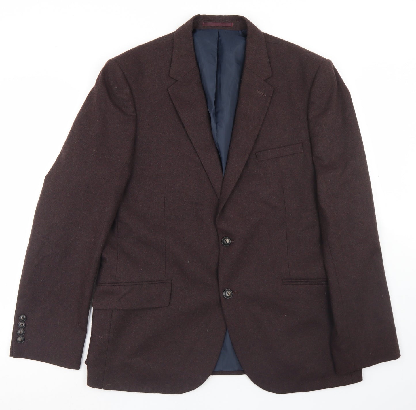 Marks and Spencer Mens Purple  Wool Jacket Blazer Size 42   - Tailored fit