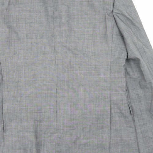Taylor & Wright Mens Grey Plaid Polyacrylate Fibre Jacket Blazer Size 38   - Tailored fit