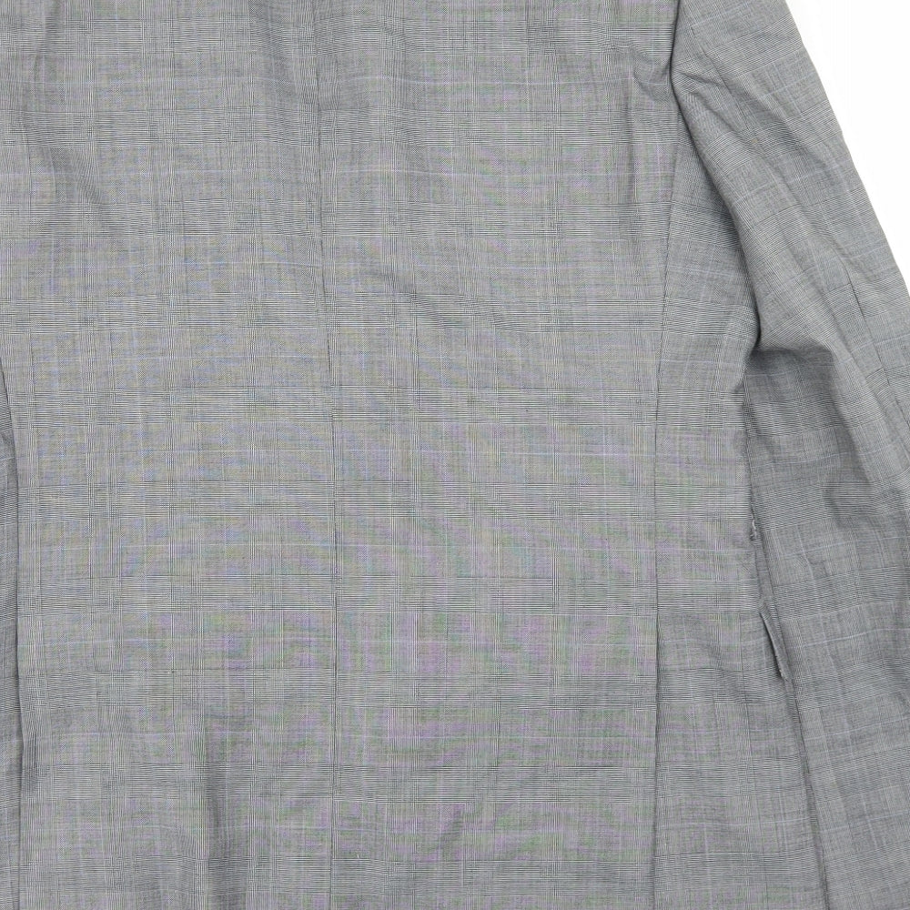 Taylor & Wright Mens Grey Plaid Polyacrylate Fibre Jacket Blazer Size 38   - Tailored fit