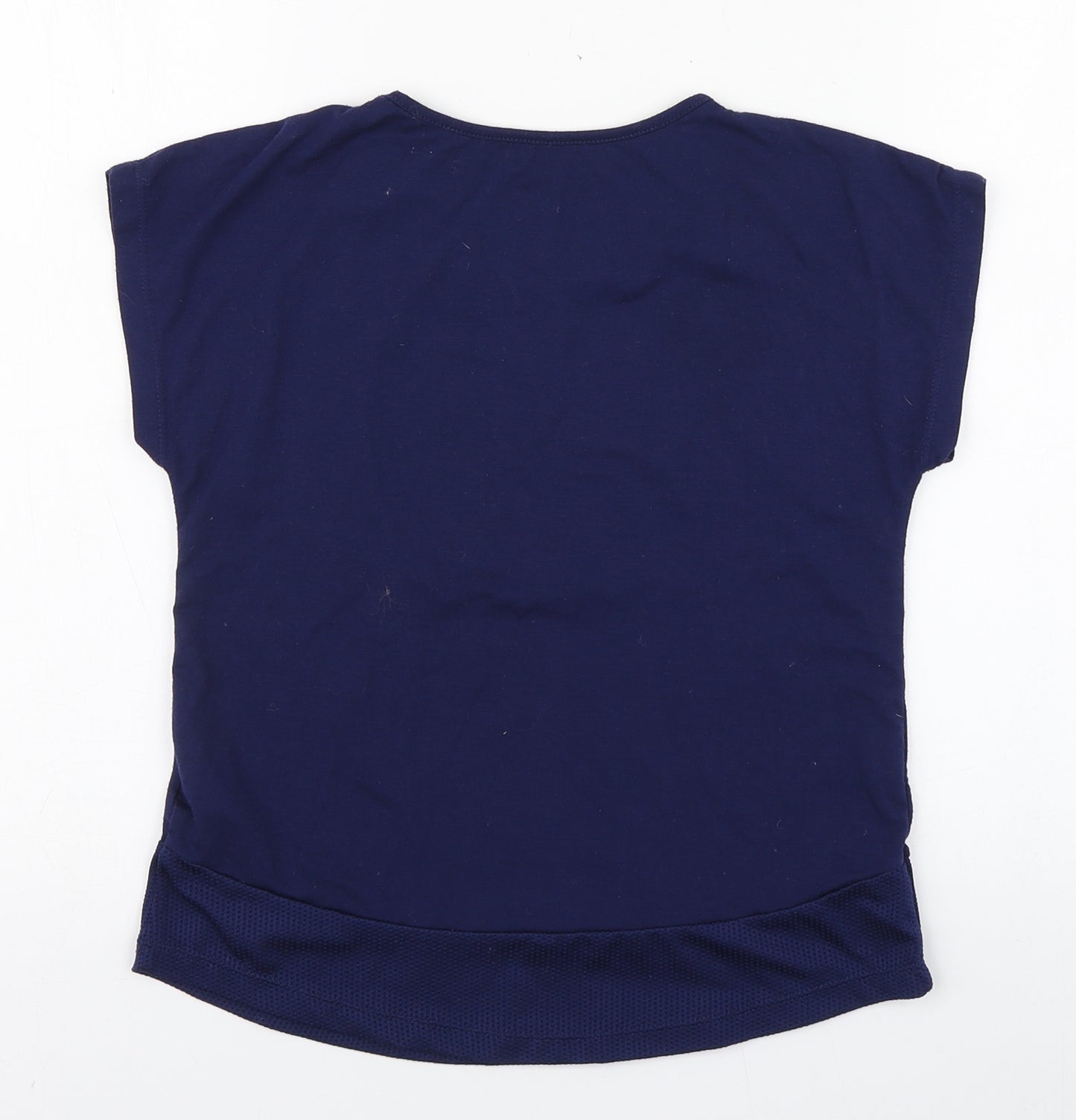 St Bernard Girls Blue  Polyester Basic T-Shirt Size 9-10 Years Round Neck Pullover - Chasing the dream