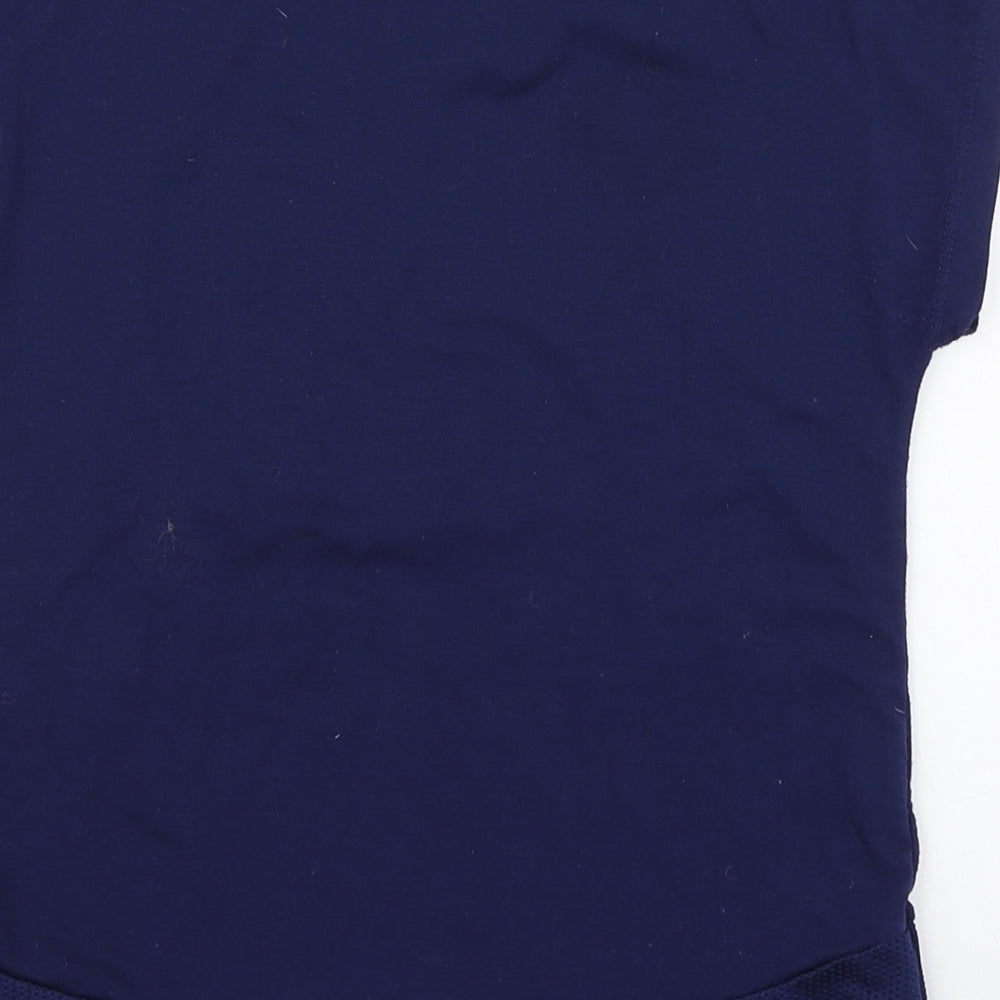 St Bernard Girls Blue  Polyester Basic T-Shirt Size 9-10 Years Round Neck Pullover - Chasing the dream