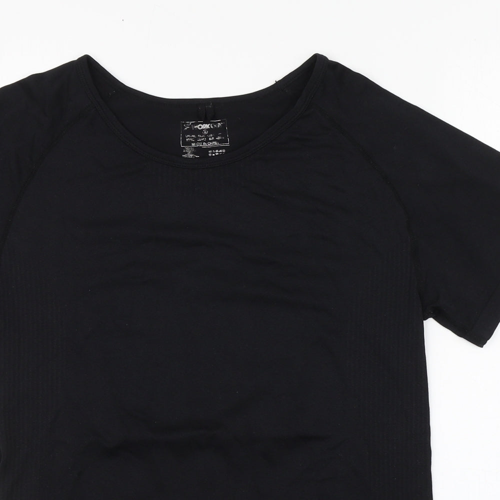 Primark Womens Black  Polyamide Basic T-Shirt Size S Round Neck Pullover
