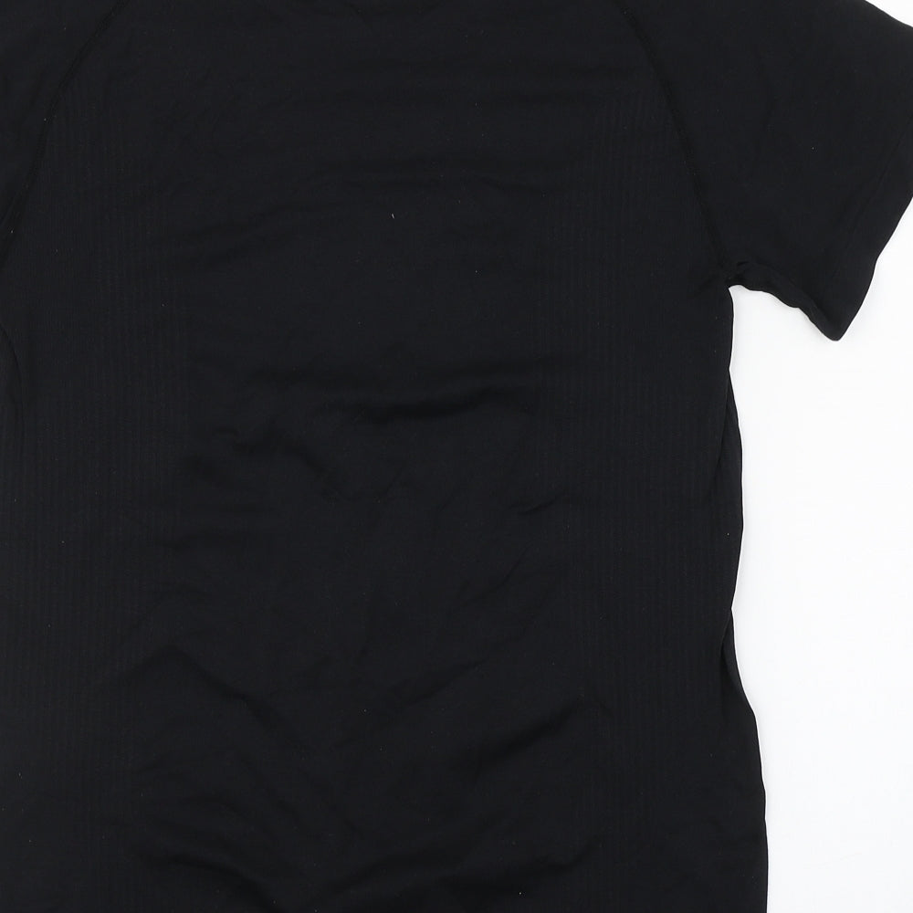 Primark Womens Black  Polyamide Basic T-Shirt Size S Round Neck Pullover