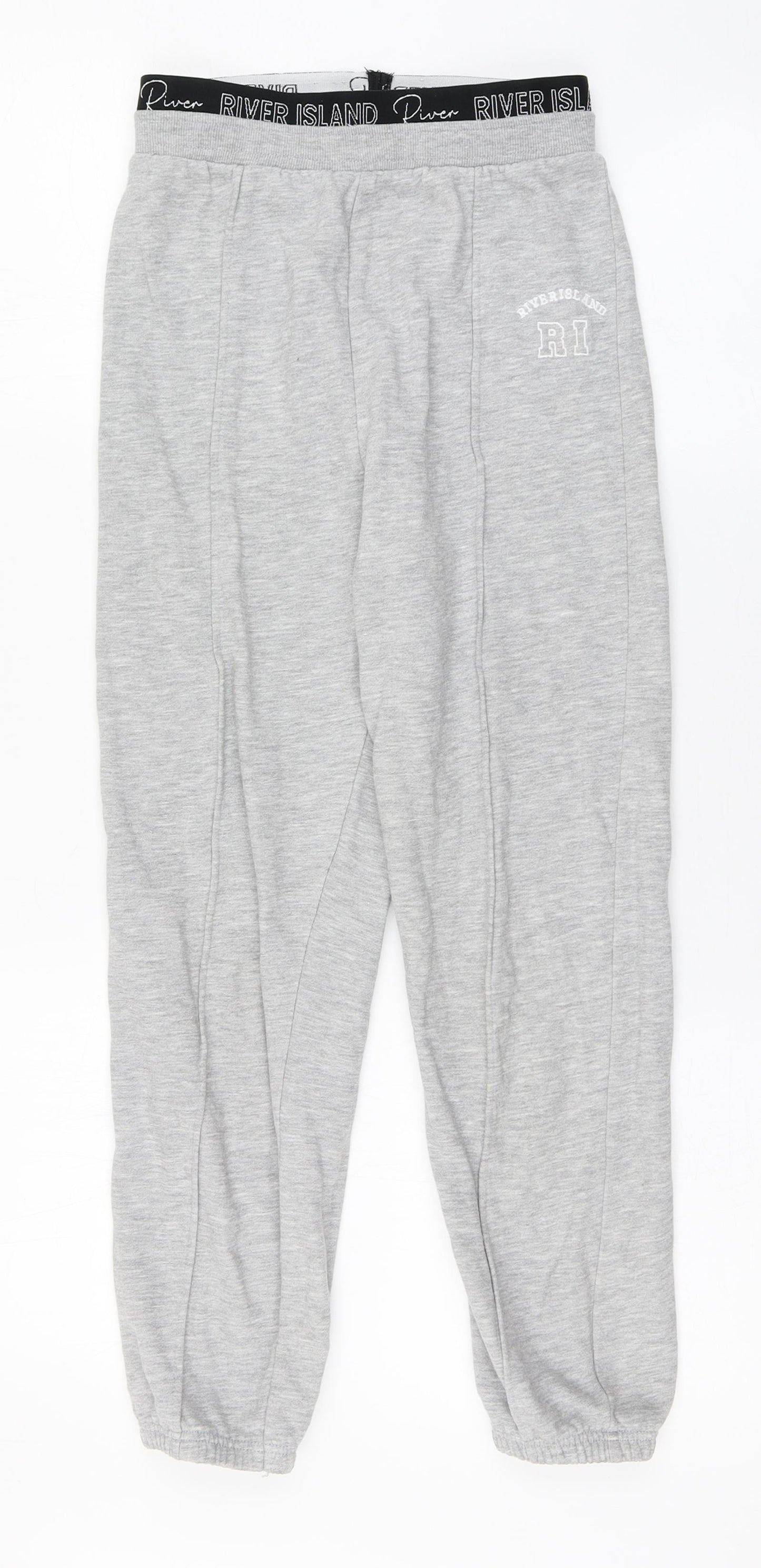 River Isand Girls Grey  Cotton Jogger Trousers Size 9-10 Years  Regular Pullover
