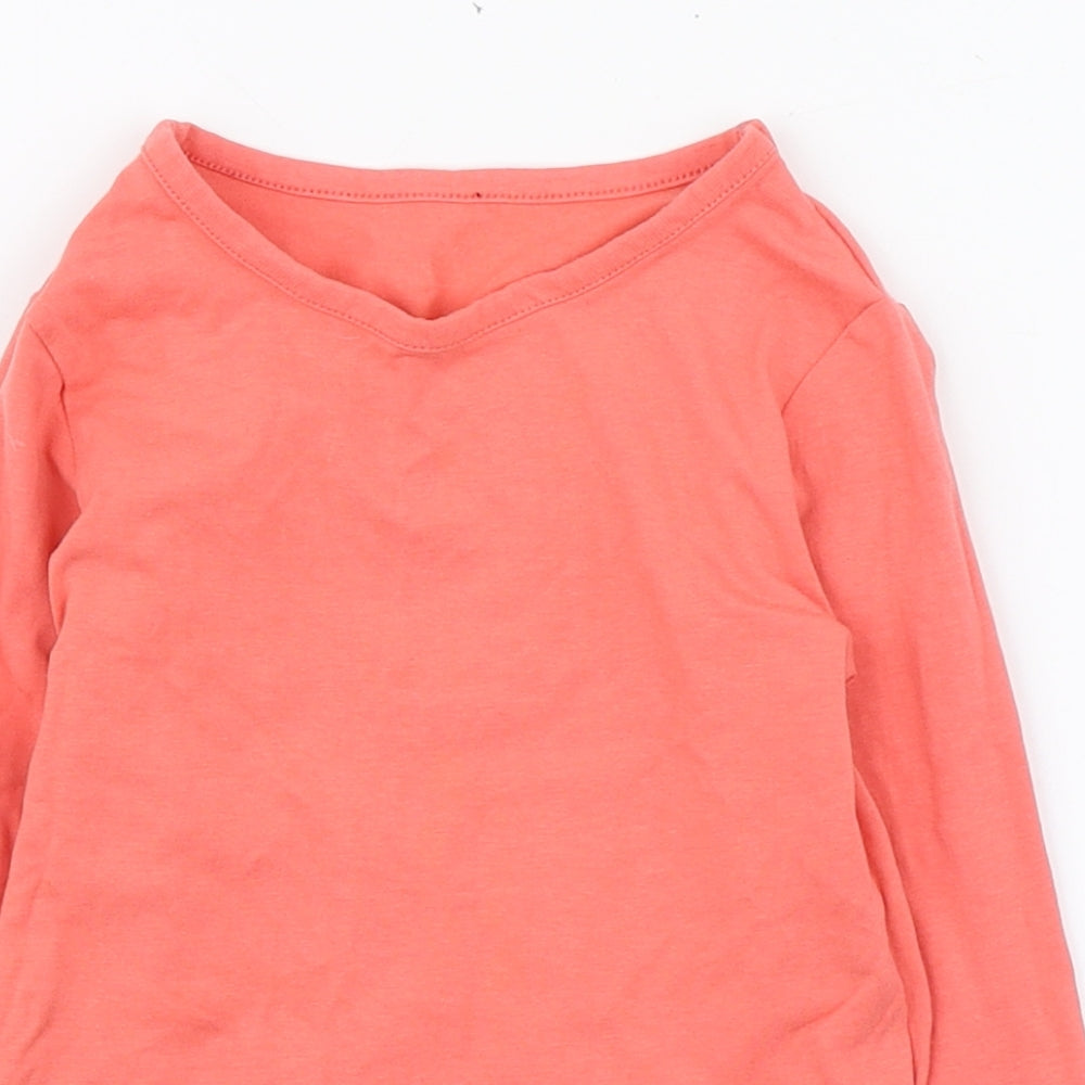 St Bernard Girls Pink  Cotton Basic T-Shirt Size 3 Years Round Neck Pullover