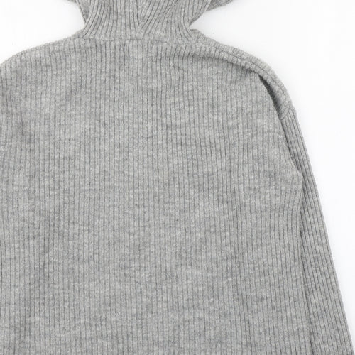 Urban Biss Womens Grey Round Neck  Acrylic Pullover Jumper Size 10