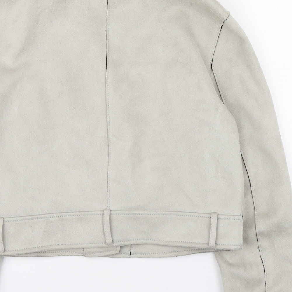 Zara Womens Grey   Jacket  Size L  Zip