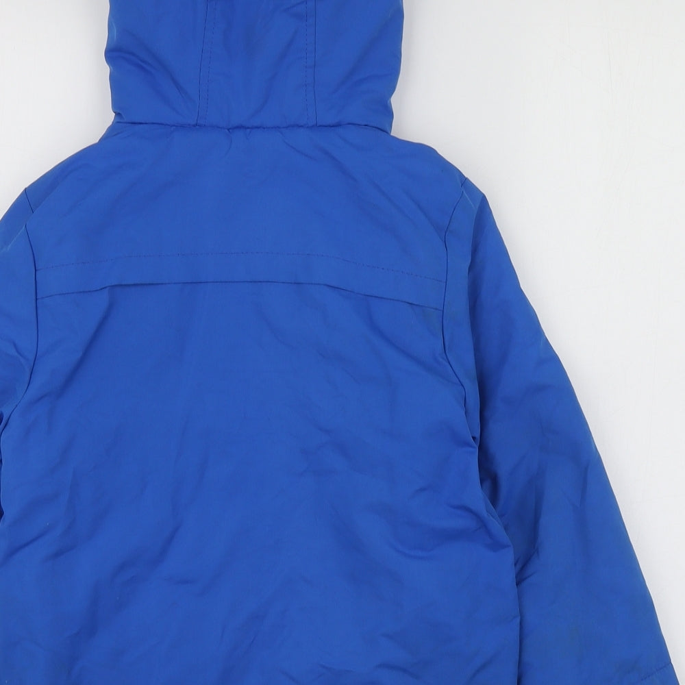 F&F Boys Blue   Rain Coat Coat Size 5-6 Years  Zip