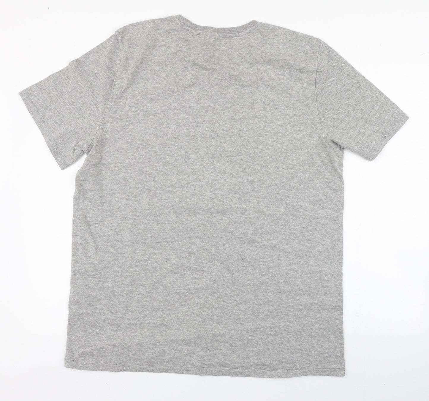 PUMA Mens Grey  Cotton  T-Shirt Size L Round Neck  - Da Lizard