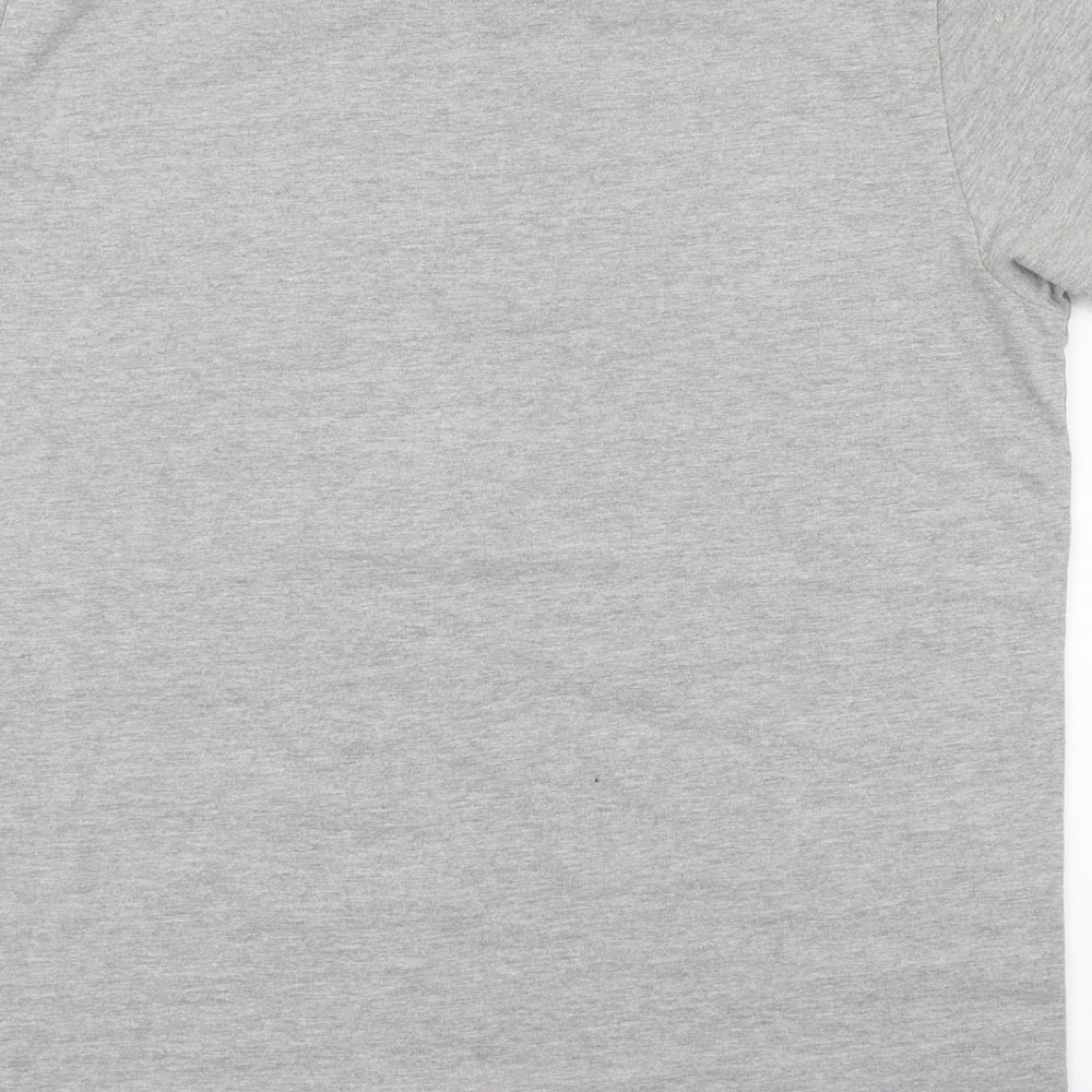 PUMA Mens Grey  Cotton  T-Shirt Size L Round Neck  - Da Lizard