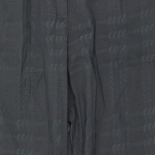 Masai Mens Grey Plaid Viscose Trousers  Size L L29 in Regular Zip
