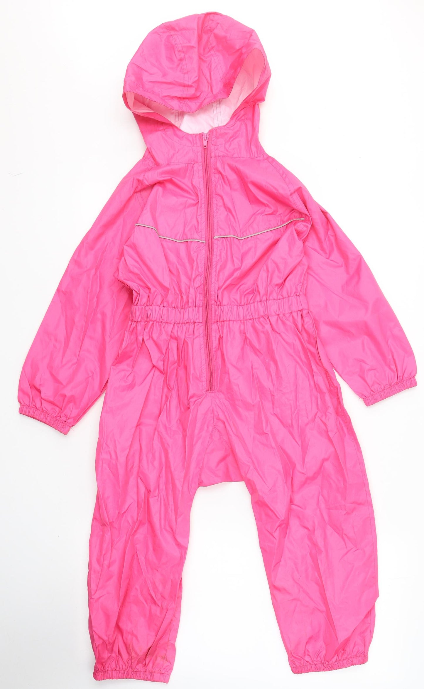 B&M Girls Pink  Polyester Coverall One-Piece Size 7-8 Years  Zip