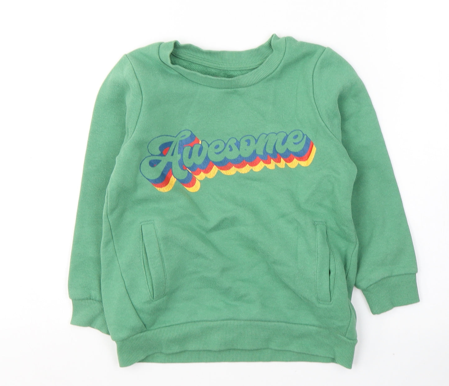 Nutmeg Boys Green  Cotton Pullover Sweatshirt Size 2-3 Years  Pullover - AWESOME