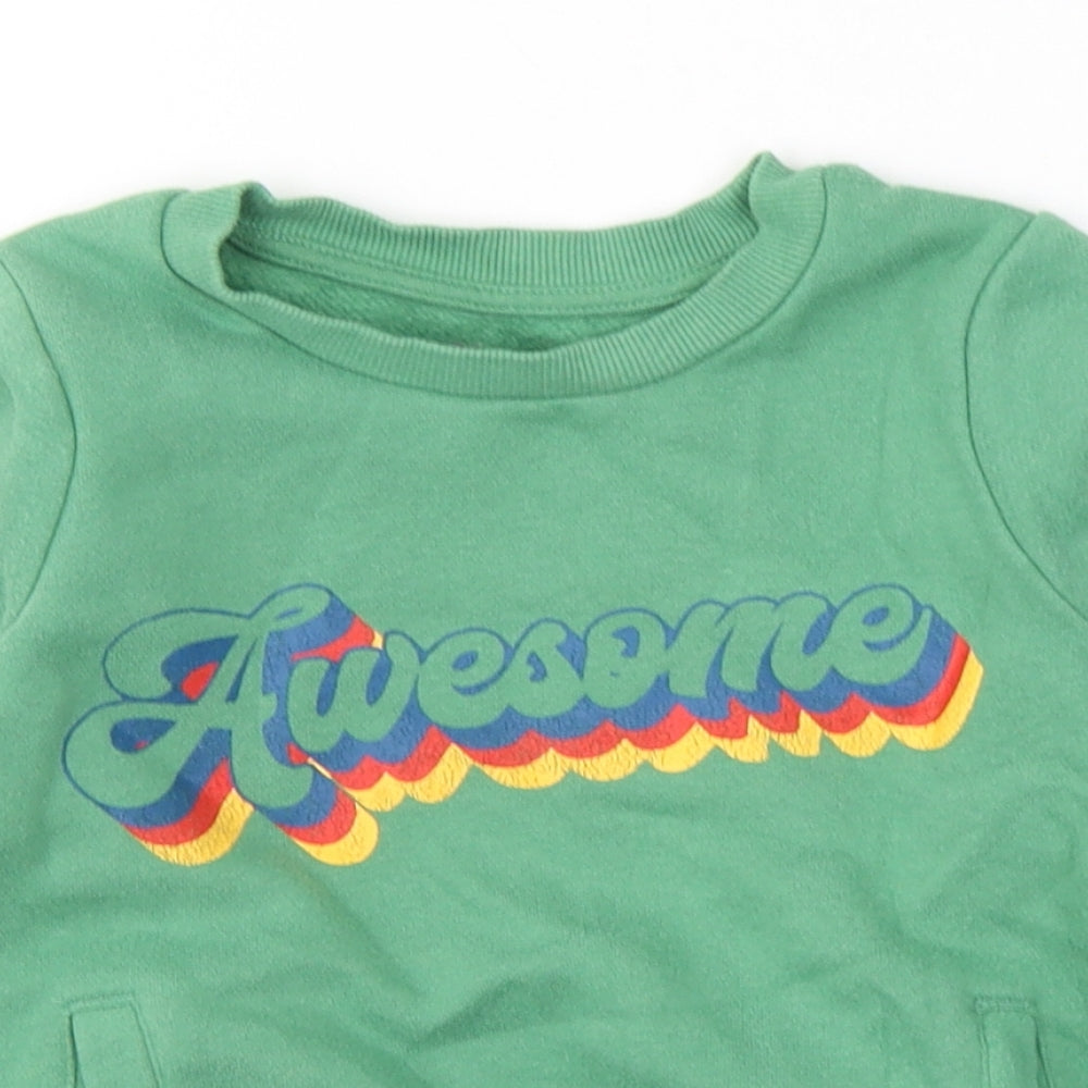 Nutmeg Boys Green  Cotton Pullover Sweatshirt Size 2-3 Years  Pullover - AWESOME