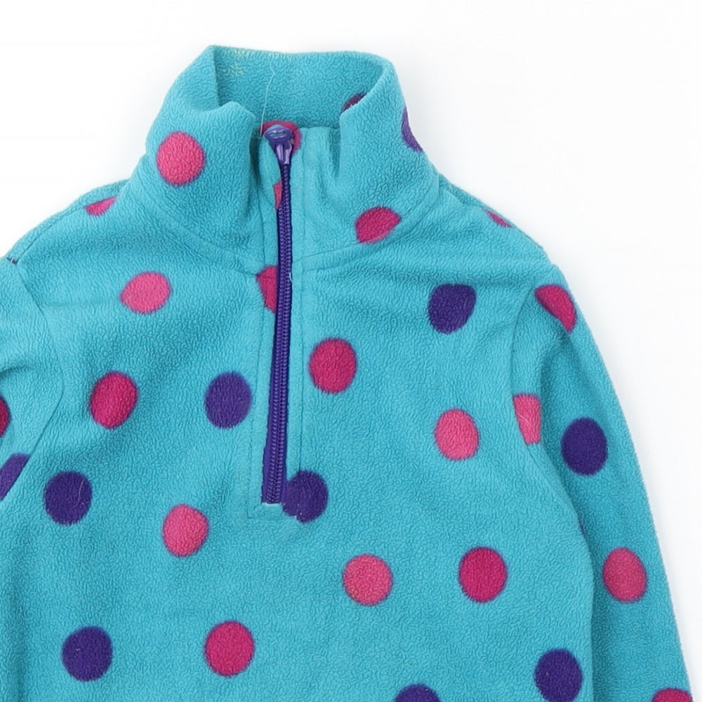 Mountain Warehouse Girls Blue Spotted Polyester Pullover Sweatshirt Size 3-4 Years  Pullover