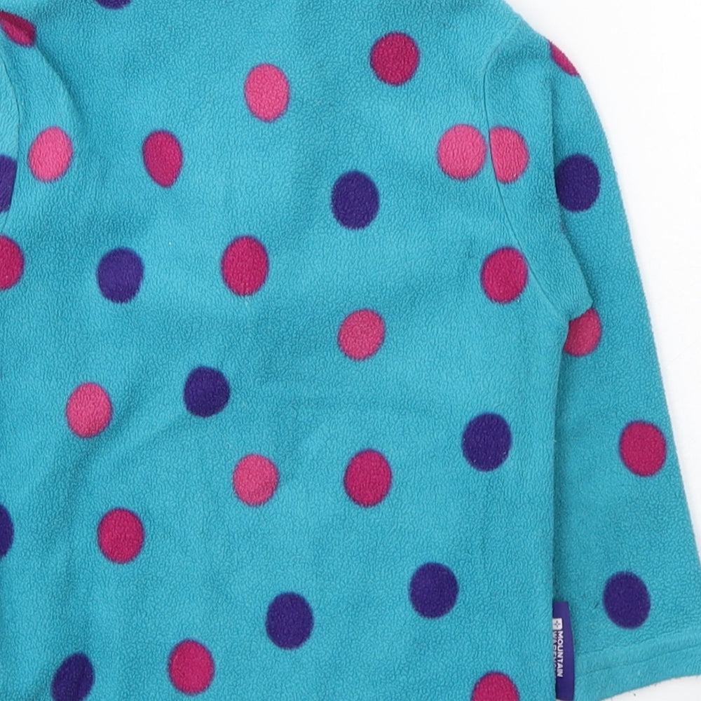Mountain Warehouse Girls Blue Spotted Polyester Pullover Sweatshirt Size 3-4 Years  Pullover