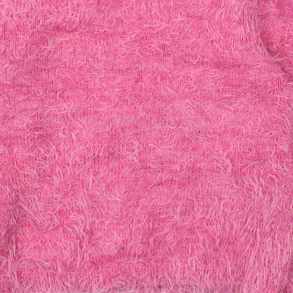 Squad Girls Pink  Acrylic Pullover Sweatshirt Size 3-4 Years  Pullover - Heart