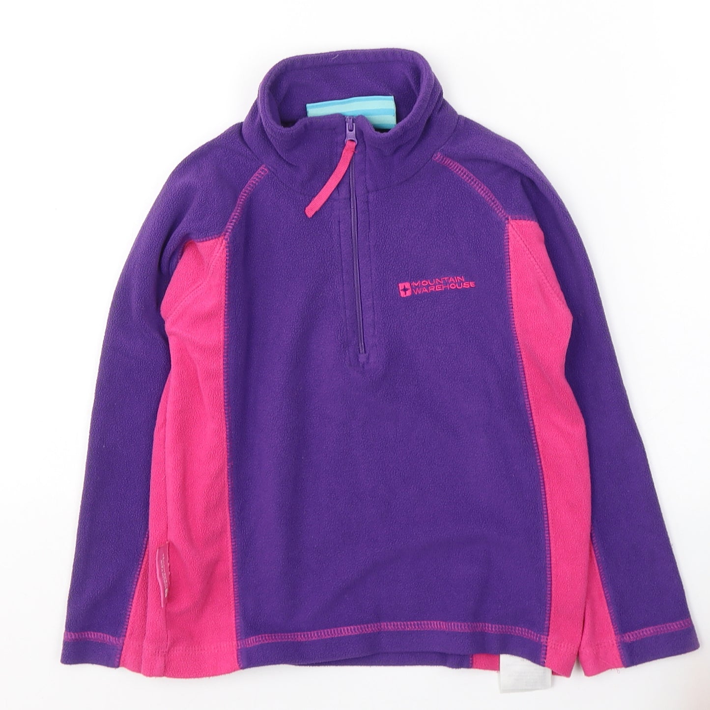 Moutain Warehouse Girls Purple Colourblock Polyester Pullover Sweatshirt Size 3-4 Years  Pullover