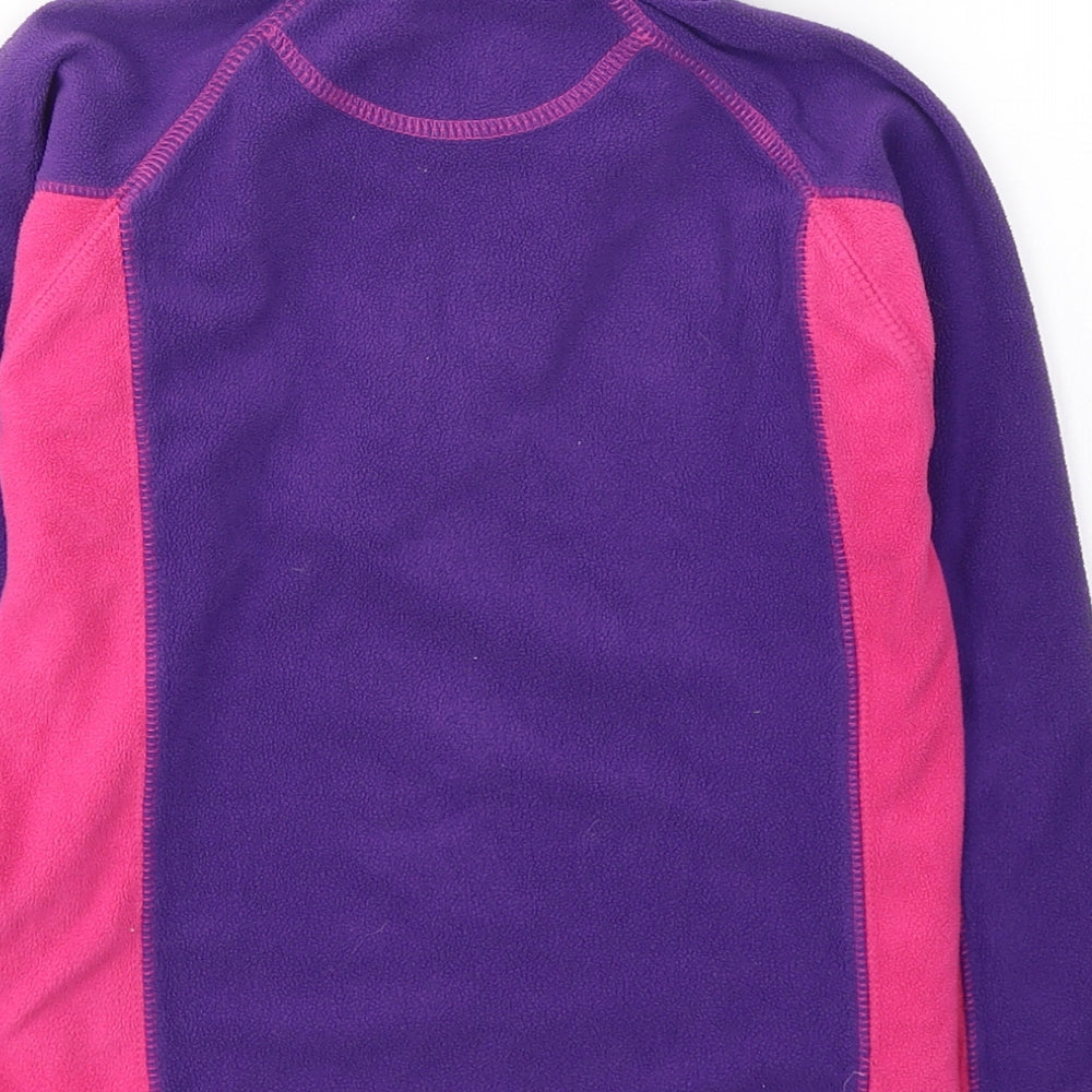 Moutain Warehouse Girls Purple Colourblock Polyester Pullover Sweatshirt Size 3-4 Years  Pullover