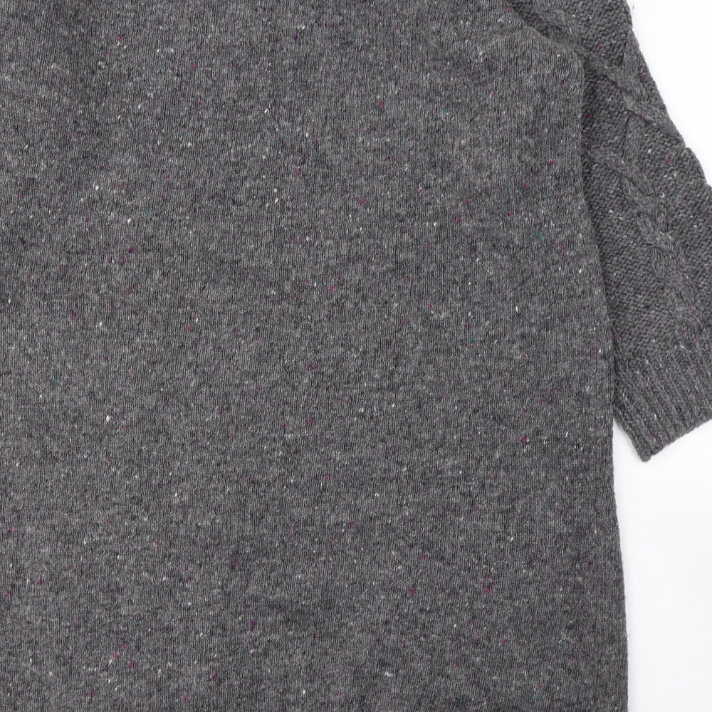 F&F Womens Grey Round Neck  Acrylic Pullover Jumper Size 22