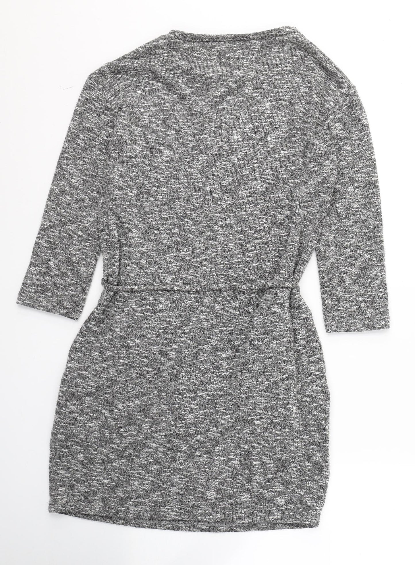 Hear House Music Womens Grey  Acrylic Jumper Dress  Size S  Round Neck Pullover